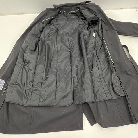 DSCP Garrison Collection Black Military Trench Coat Lined Men's 42L NWT