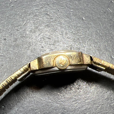 Vintage Waltham Gold Plate Analog Wristwatch Ticking