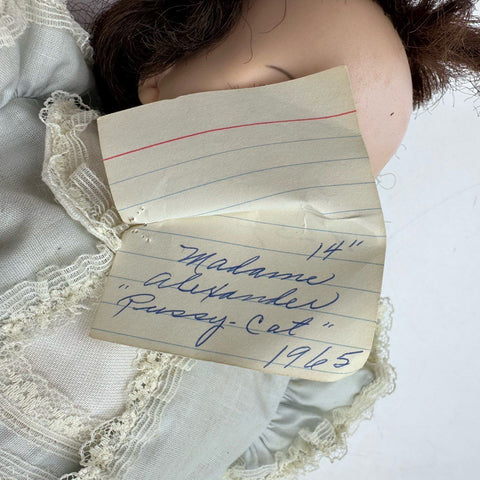 Madame Alexander 1965 Pussy Cat Baby Doll 14 Inch Vintage Miss Muffet