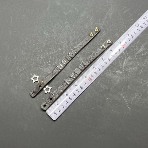 Fossil Dream & Wish Leather Studded Star Charm Bracelets