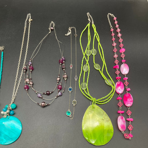 Chico's NW Boho Statement Necklaces Jewelry Lot 10 Beaded Shell Colorful Fashion
