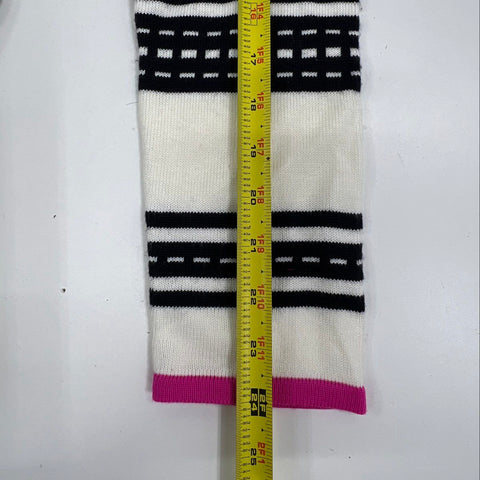 Eliza J Women's Sweater Dress Ivory Black Pink Striped A-Line NWT Sz L