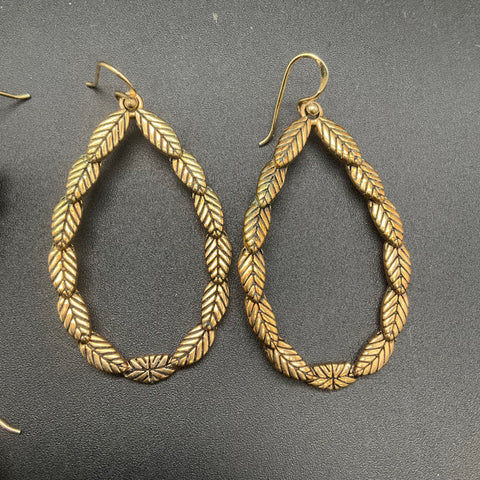 Barse Lot 3 Pairs Dangle Hoop Earrings Sterling Silver Earwires Thailand