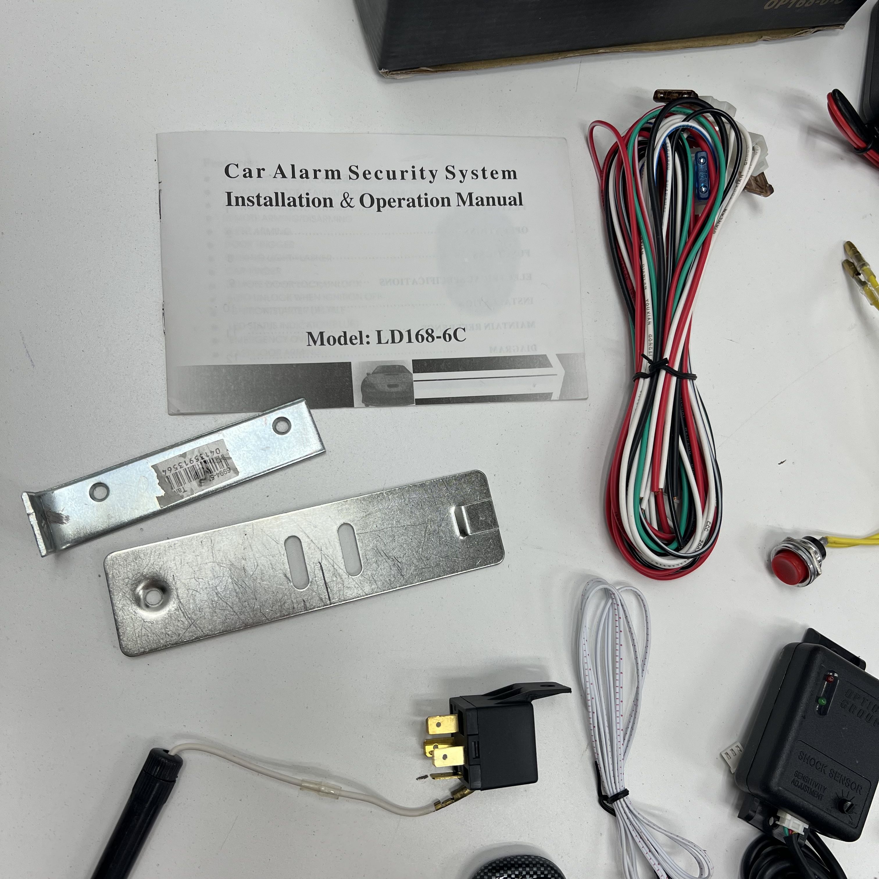 Option Group OP168-6-C Car Alarm Security System Kit with 2 Remotes Siren