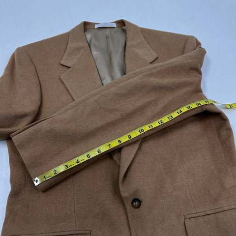 Vintage 80s Christian Brooks 100% Camel Hair Blazer Jacket Sz 42R Made in USA