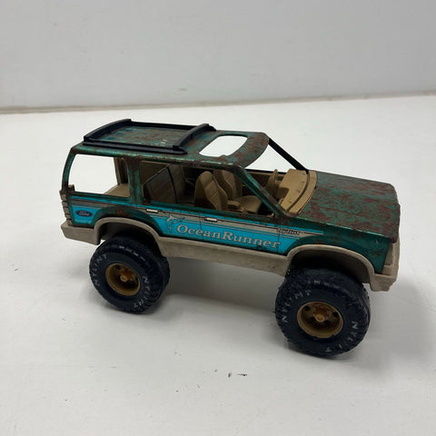 Vintage 1980s Nylint Ocean Runner Ford Bronco II Pressed Steel Toy Truck SUV