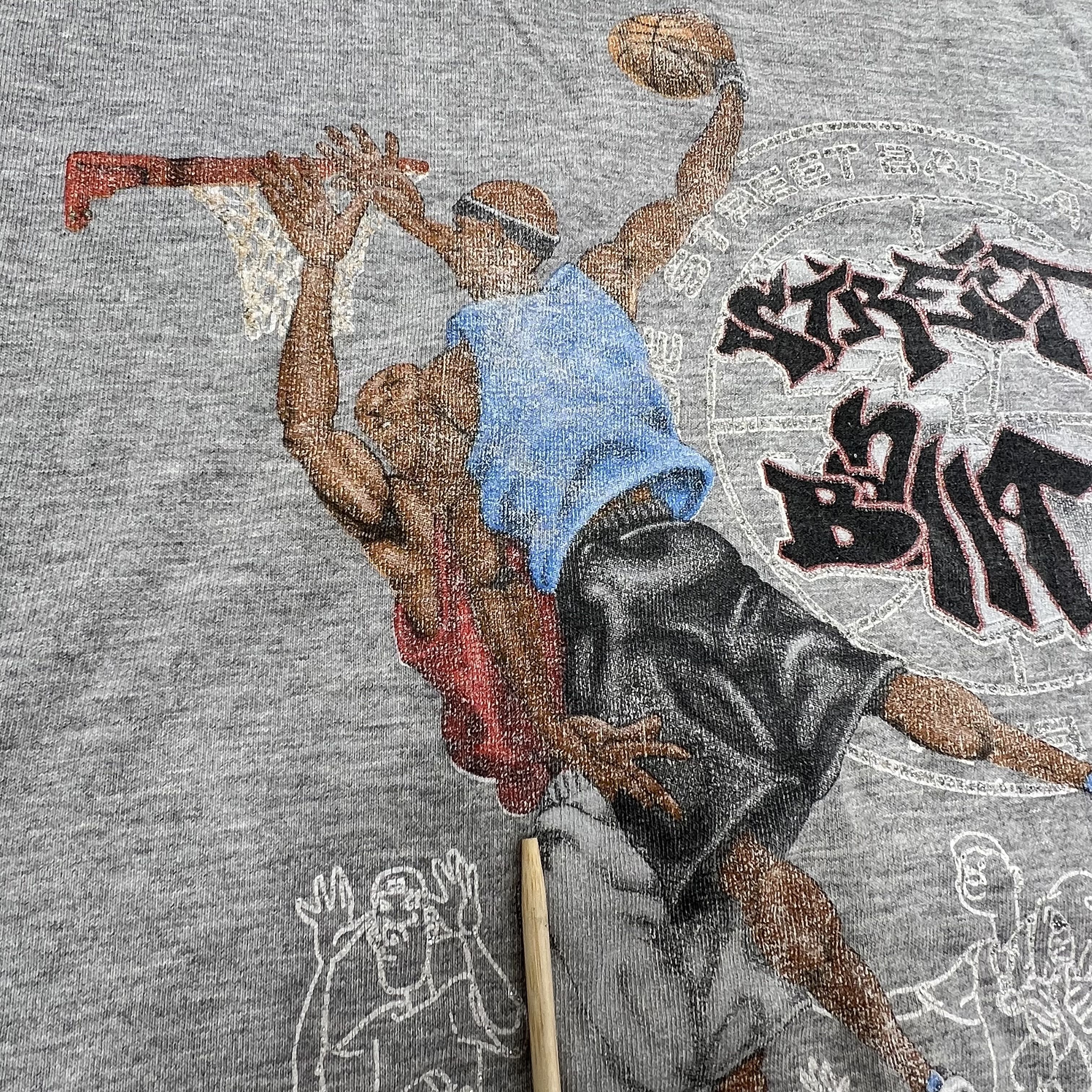 Give Me Face Gray Vintage Y2K Street Ball Graphic Tank Top Men's XL