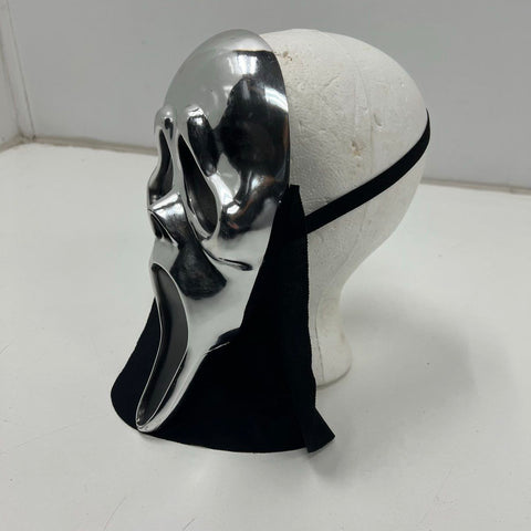 Vintage Easter Unlimited Scream Ghostface Mask Chrome Silver Halloween Costume