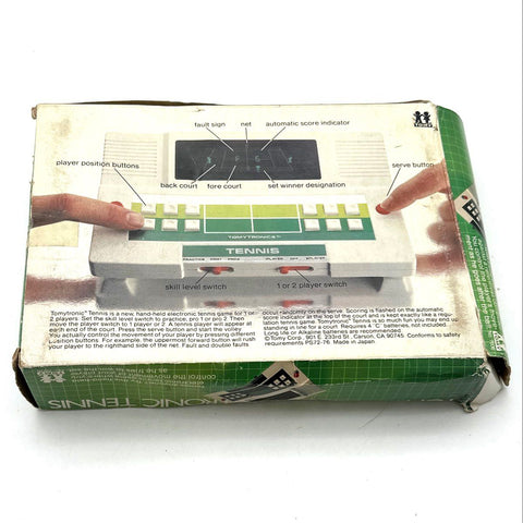 Vintage Tomy Tomytronic Electronic Tennis Handheld Game No. 7606 Tested Works