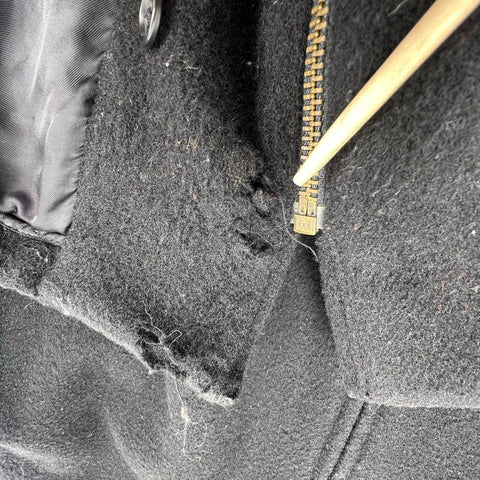 Vintage 90s Polo Ralph Lauren Wool Barracks Bomber Jacket Black Sz XXL