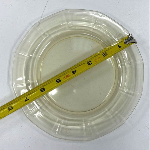 Federal Glass Patrician Spoke 6 Piece Dinner Plate Set 8 Inch Amber Depression