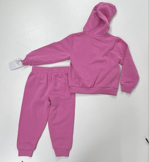 Nike Kids Pink 2-Piece Fleece Hoodie Sweatpants Set NWT Sz 4T