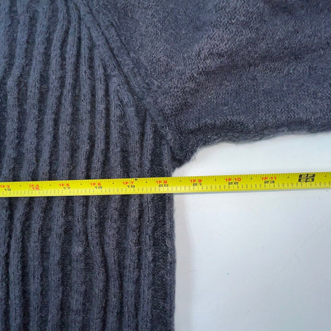 Free People Charcoal Gray Ribbed Texture Turtleneck Sweater Women's S