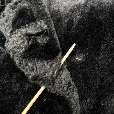 Jones New York Women's Black Faux Fur Hooded Long Coat Jacket Size S