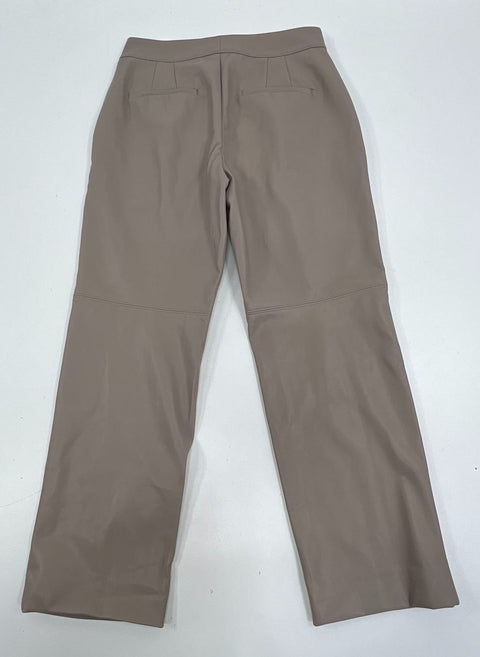 Banana Republic Lot 2 Black Taupe Vegan Leather Straight Pants Womens 10 NWT
