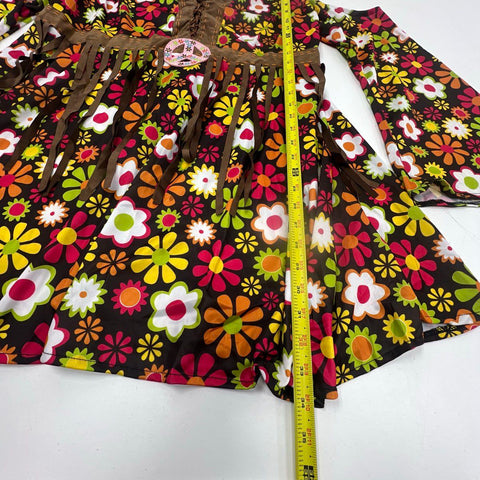 Leg Avenue Flower Power Hippy 60s 70s Costume Dress Bell Sleeve Plus Sz 3X/4X
