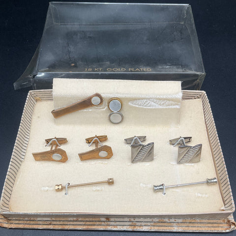 Vintage Men's Costume Jewelry Lot Sarah Coventry Anson Avon Cufflinks Tie Bars