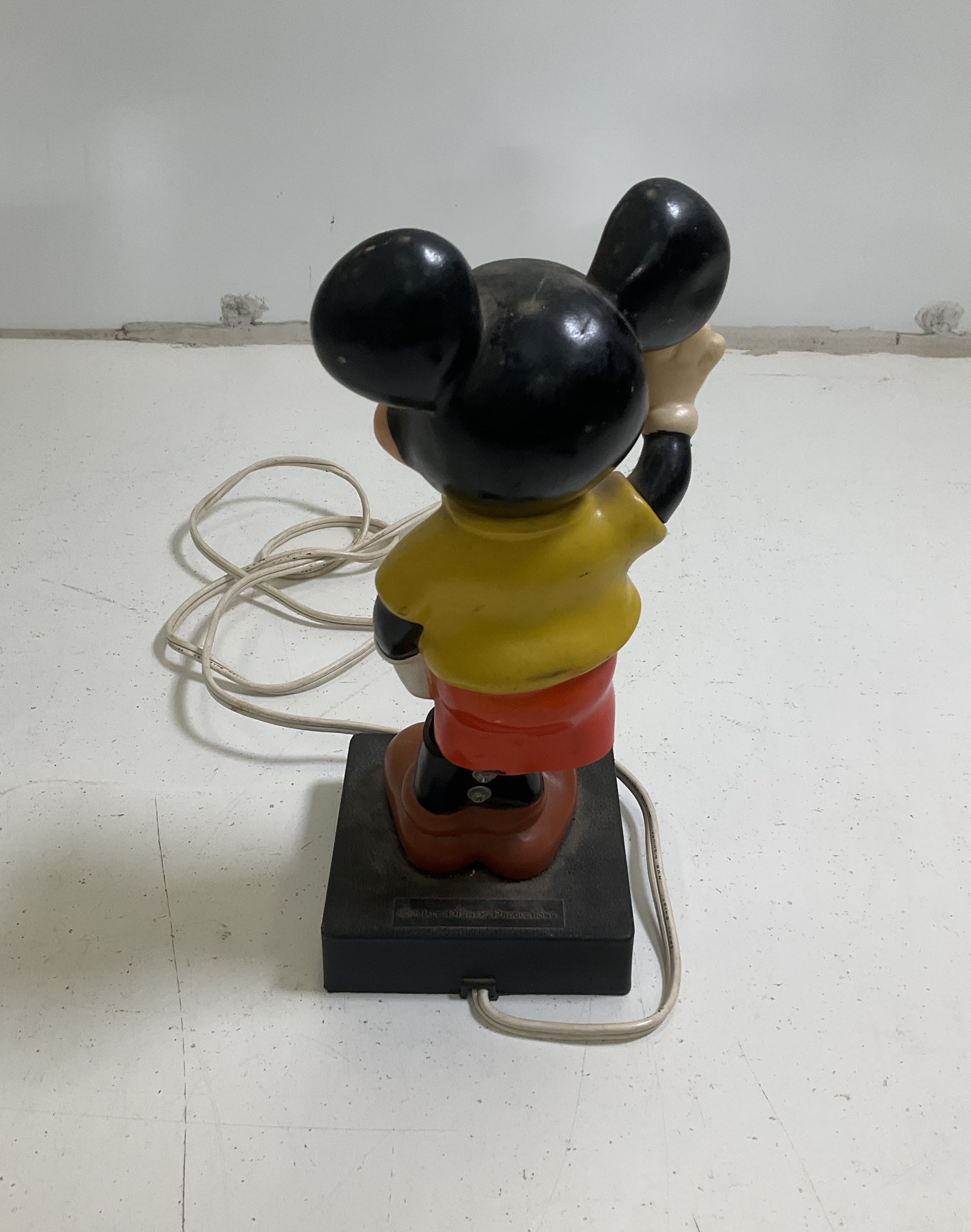 Vintage 70s Walt Disney Mickey Mouse Figural Lamp Dynasty MM-1 Japan For Parts