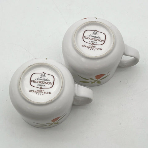 Noritake Berries 'N Such Progression China 14pc Set Mugs Plates Saucers Vintage