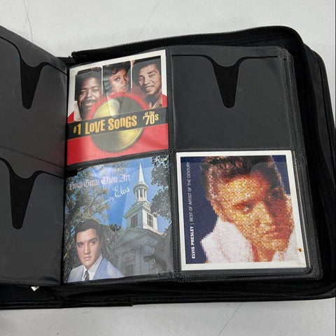 Music CD Lot in Binder Classic Rock Pop Eagles Cher Aerosmith Elvis ABBA