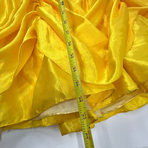Beauty and the Beast Belle Ball Gown Costume Dress Yellow Ruched Junior Sz S