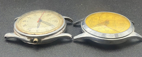 Vintage Mid-Century Men's Watch Face Lot Baylor Election Berco Gold Silver