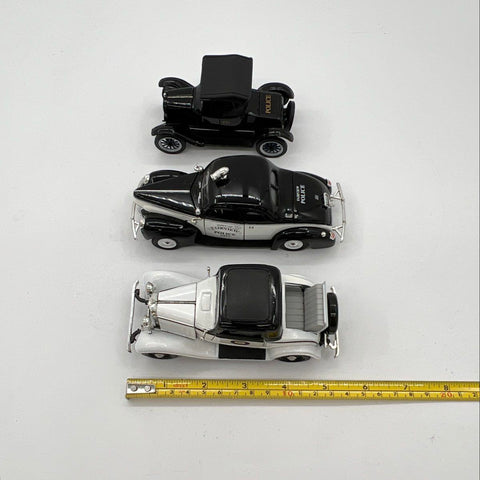 Diecast Police Car Lot 3 Vehicles Fairview Police 1940 Cruiser Rumble Seat
