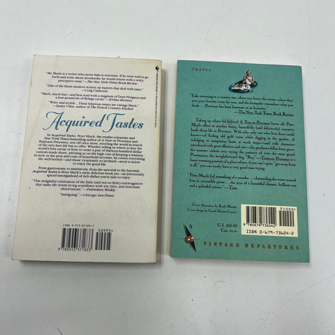 Peter Mayle Signed Book Lot Toujours Provence & Acquired Tastes Autographed 1996