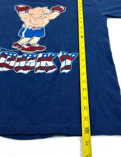 Vintage 1985 Looney Tunes Wocky Rocky Parody T-Shirt Single Stitch USA Sz L