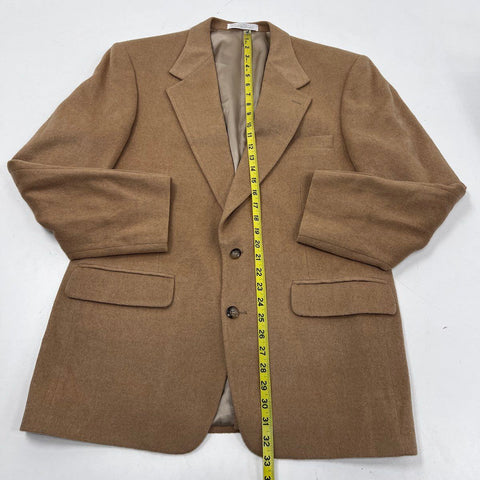 Vintage 80s Christian Brooks 100% Camel Hair Blazer Jacket Sz 42R Made in USA