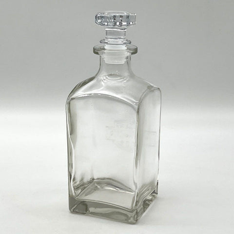 Harley Davidson Bar & Shield Logo Glass Decanter with Stopper Vintage Clear