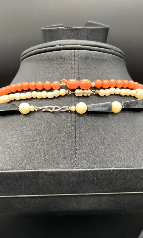 Vintage Richelieu Austria Beaded Costume Jewelry Necklace Lot of 6 Mid-Century