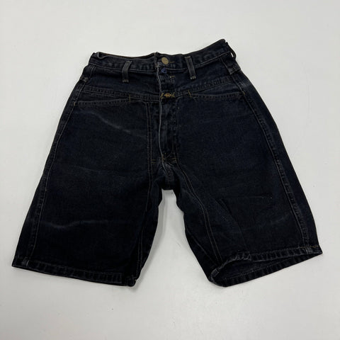 Vintage 90s Girbaud Faded Black Baggy Denim Jorts Shorts Women's Size 16