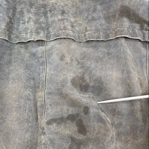 Vintage 90s Adventure Bound Suede Leather Distressed Bomber Jacket Sz L