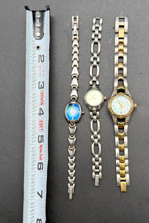 Relic Watch Lot of 4 Ladies Stainless Steel Two-Tone Chronograph Not Tested