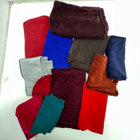 Vintage Fabric Scrap Lot Velour Knit Remnants Bulk for Craft Sewing Assorted