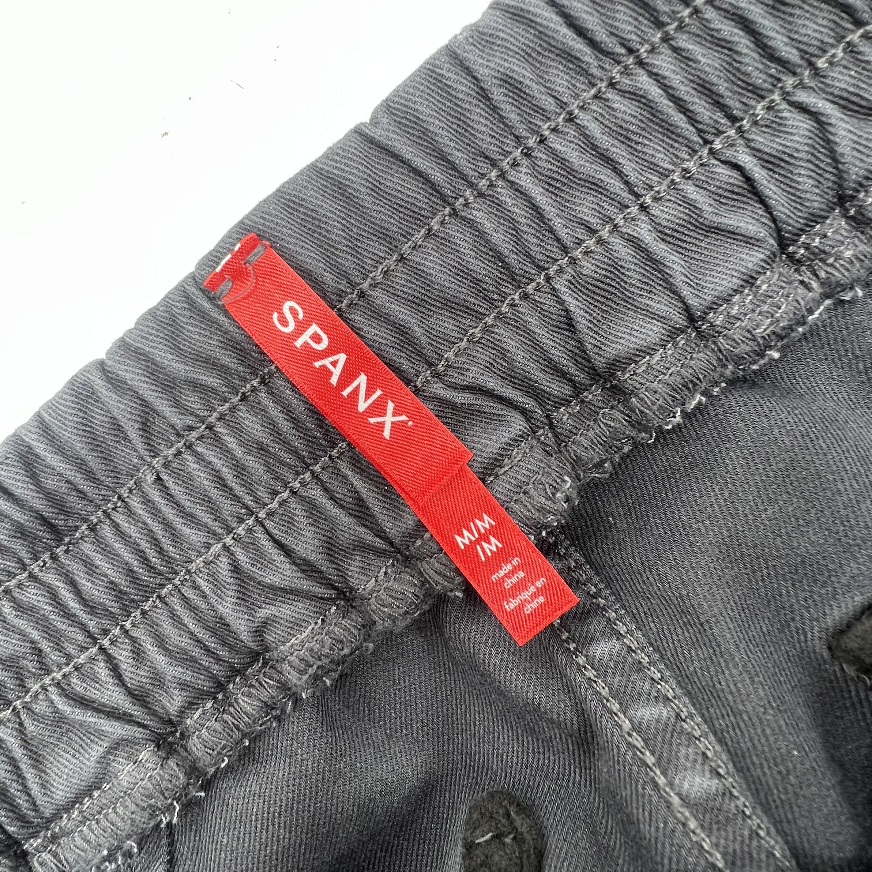 NWT Spanx Stretch Twill Cargo Jogger Washed Black Pant Size Medium