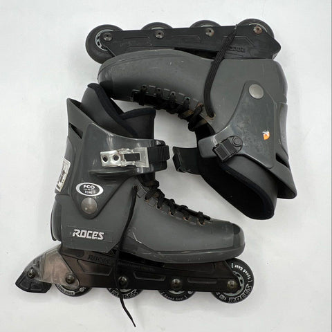 Roces FCO Rome Inline Skates Size 8-9.5 Hard Shell Aero-Light Frame Gray