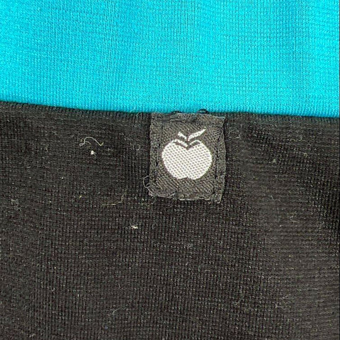 Apple Bottoms Women's Black Blue Strapless Zipper Romper Vintage Y2K Pockets SzL