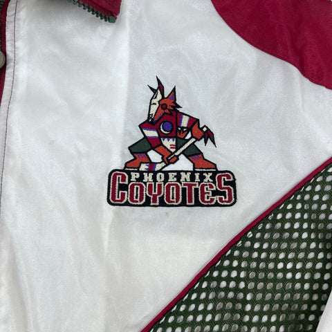 Vintage 90s Phoenix Coyotes NHL Pro Player Kachina Windbreaker Jacket Sz XL