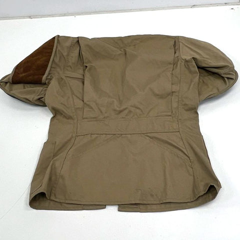 Vintage 80s Bob Allen Tan Shooting Hunting Field Jacket Leather Pad Mens 38