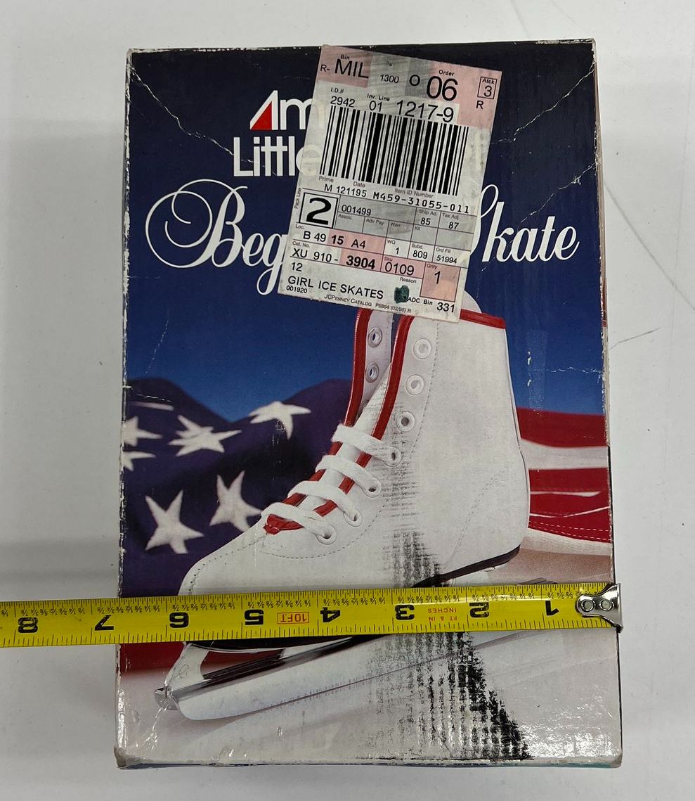 Girls' American Little Rocket White Beginner Ice Skates Style 380 Size 12