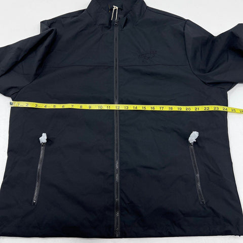 Benny Gold Men's Nylon Plane Jacket Black Full Zip Embroidered Logo NWT Sz L