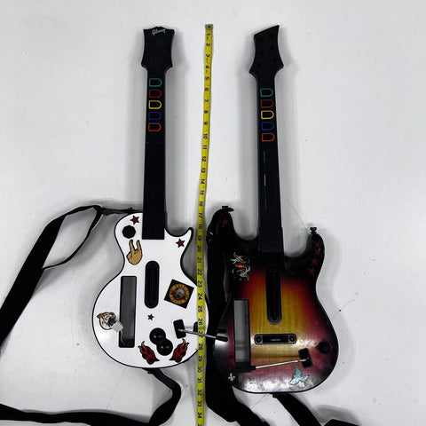 RedOctane Guitar Hero Wii 2 Controllers Gibson Les Paul Not Tested Sold As-Is