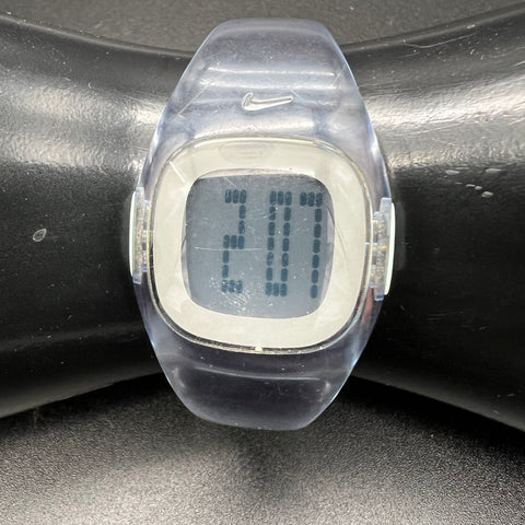 Vintage Nike Presto Digital Cuff Watch Transparent Blue WT0020 Works