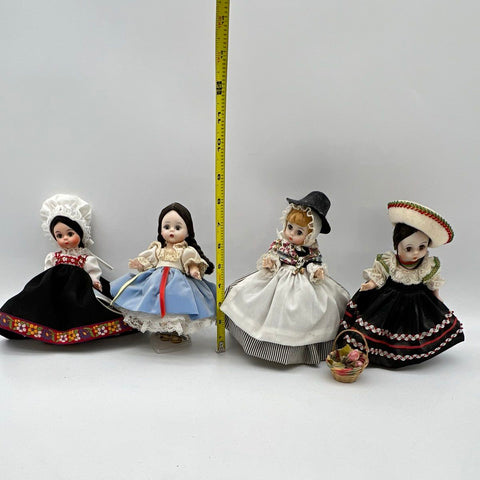 Madame Alexander Dolls Lot of 4 International Folk & Little Women Series 8"