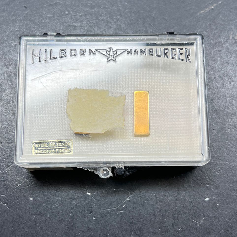 Vintage Hilborn Hamburger Sterling Silver Rhodium Finish Pins