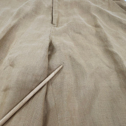 Lauren Ralph Lauren Women's Tan 100% Linen Lined Straight Leg Pants Sz 8
