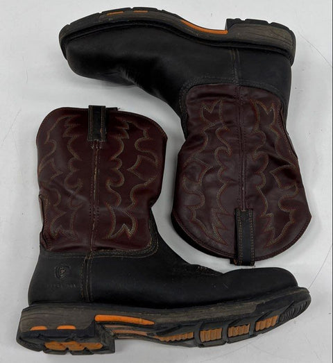 Ariat Groundbreaker Steel Toe Western Work Boots Black Brown Size 13EE