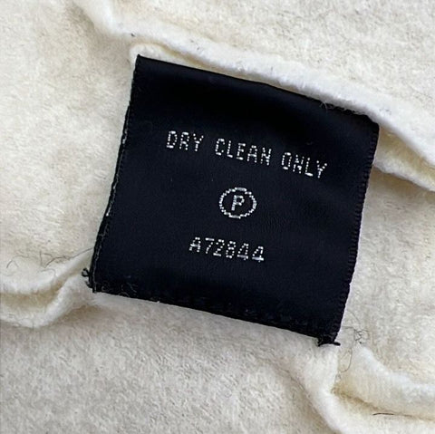 Vintage Pamela Dennis Private Client Women's Cream Wool Cropped Jacket Sz M